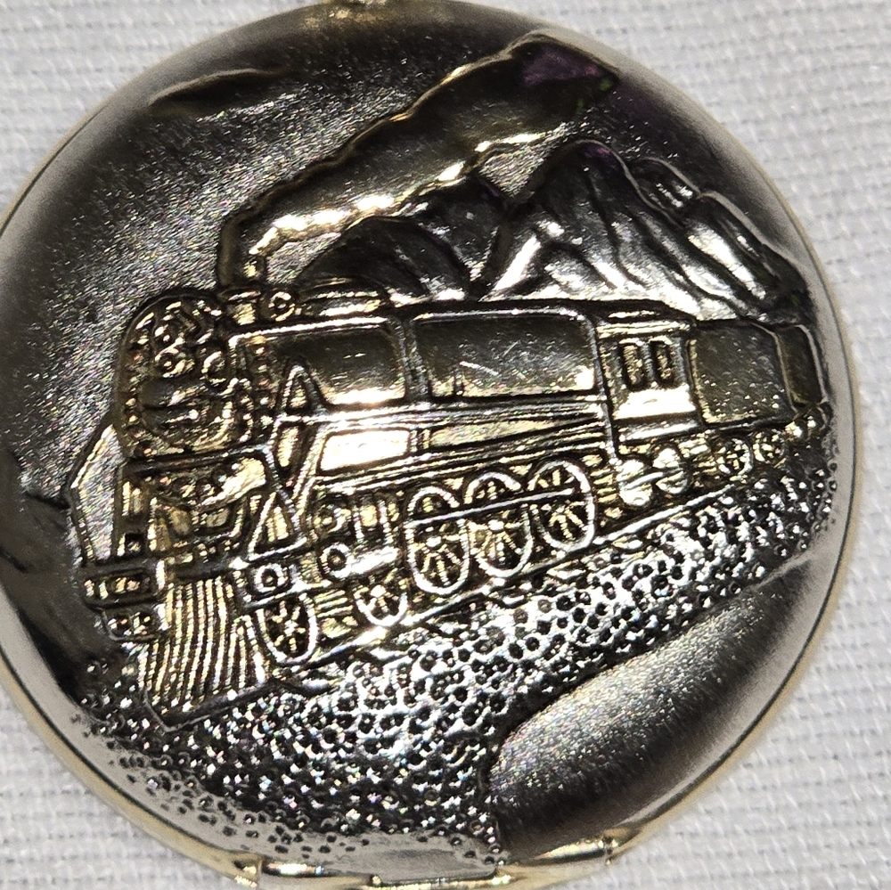 Two Tone Locomotive Pocket Watch